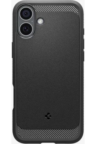 Spigen Apple Uyumlu iPhone 16 Plus İle Kılıf Rugged Armor Magfit Magsafe Özellikli Matte Black Siyah