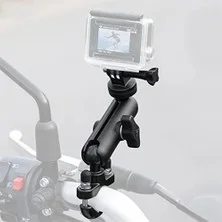 Gopro Hero 10/9/8/7/6/5/4 Aksiyon Kameraları ve Daha Fazlası Için Kamera Tutucu Tutucu, 360 ° Gidon Kamera Tutucu, 1/4 Dişli, Moto Bisiklet Gidonu Için