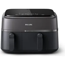 Philips 3000 Serisi Airfryer Çift Hazneli, Rapid Air Plus Teknolojisi, 8 Ayarlı Dijital Ekran, HomeID Uygulaması, NA350/00