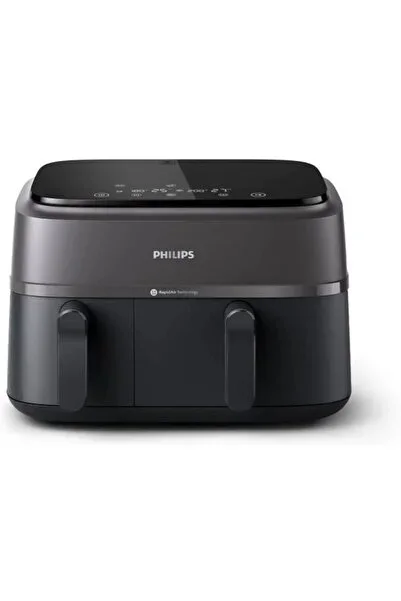 Philips HomeID Uygulaması 3000 Seri Çift Hazneli Airfryer, 3L + 6L, NA350/00 ...
