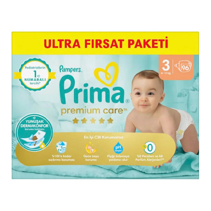 Prima Bebek Bezi Premium Care 3 Numara 144 Adet Aylık Fırsat Paketi - 2