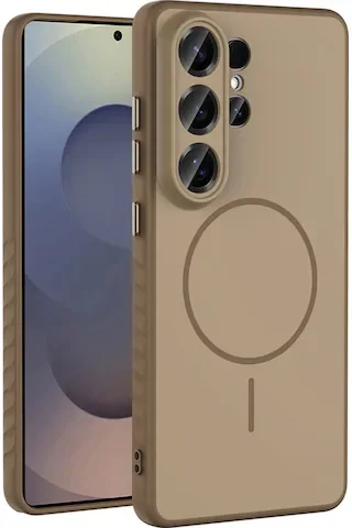 Samsung Galaxy Uyumlu S26 Ultra Kılıf Manyetik Şarj Özellikli Tea Olid Kapak